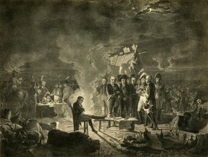 Napoleons Biwak auf dem Schlachtfeld von Wagram in der Nacht vom 5. auf den 6. Juli 1809, 1921