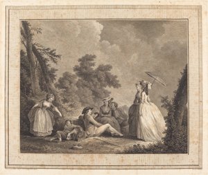 Le mercure de France von Heinrich Guttenberg after Nicolas Lavreince