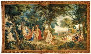Eine Brüsseler historische Tapisserie, spätes 17. Jahrhundert von Heinrich II Reydams