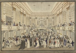 Maskenball im Redoutensaal der Wiener Hofburg, ca. 1815 von Heinrich Joseph Schütz