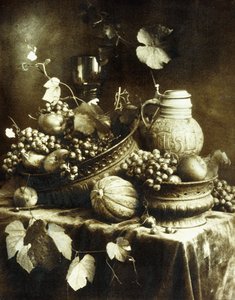 Stillleben mit Früchten und Keramik, ca. 1900