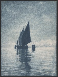 Festgemachtes Segelboot