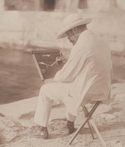 Strandmaler (vermutlich Hugo Henneberg) von Heinrich Kuhn