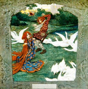 Die Prinzessin - jetzt eine Gänsemagd - bezaubert den Wind, Conrads, des Gänsehirten, Hut wegzublasen