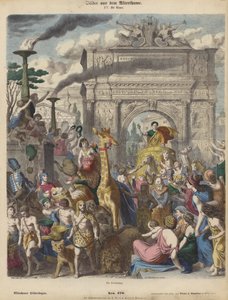 Ein römischer Triumph (kolorierte Gravur)