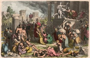 Antikes Rom: Die Plünderung einer eroberten Stadt von Heinrich Leutemann