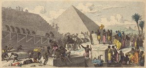 Bau der Pyramiden im alten Ägypten von Heinrich Leutemann