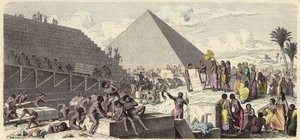 Bau der Pyramiden im alten Ägypten von Heinrich Leutemann