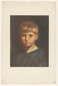 Porträt eines unbekannten Jungen von Heinrich M. Krabbé (signed by artist)