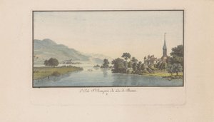 Blick auf die St. Petersinsel am Bielersee von Heinrich Rieter
