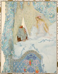 Die Prinzessin auf der Erbse, aus Märchen von Hans Christian Andersen, veröffentlicht 1911 von Heinrich and Urban Lefler
