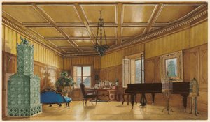 Das Musikzimmer der Erzherzogin Margarete, Prinzessin von Sachsen, im Schloss Ambras von Heinrich von Förster