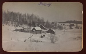 Erster Weltkrieg: die Ukraine in den Jahren 1914-1916 während der Invasion der deutschen Armee. Ansicht mit Schnee (s/w Foto)