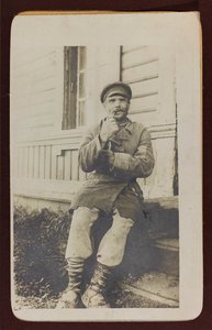 Erster Weltkrieg: die Ukraine in den Jahren 1914-1916 während der Invasion der deutschen Armee. Porträt eines Mannes von Heldenfriedhof Dsessentniki (attr. to)