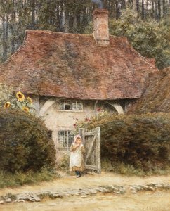 Am Cottage-Tor von Helen Allingham