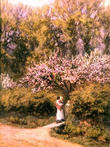 Am Tor des Häuschens - Blütezeit von Helen Allingham