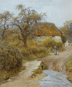 Hof auf dem Hügel, Symondsbury, Dorset von Helen Allingham