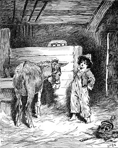 Piccino und sein Freund der Esel, um 1900 von Helena J. Maguire