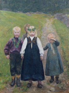Hochzeitsprozession kleiner Kinder von Helga Ring Reusch