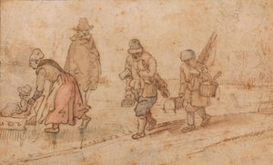 Figuren in winterlicher Landschaft von Hendrick Avercamp