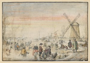 Leben auf dem Eis von Hendrick Avercamp