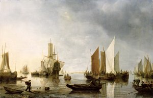 Hafen mit verankerten Schiffen, 1655-60