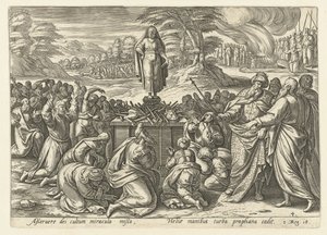 Elia wetteifert mit den Propheten des Baal