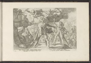 Angriff der Giganten auf die Götterwelt von Hendrick Goltzius (workshop of)