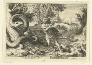 Kadmos tötet den Drachen