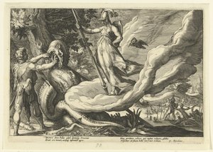 Kadmos sät die Drachenzähne von Hendrick Goltzius (workshop of)