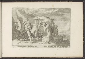 Deukalion und Pyrrha erschaffen eine neue Menschheit von Hendrick Goltzius (workshop of)