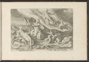 Juno beklagt sich bei Thetis und Oceanus von Hendrick Goltzius (workshop of)