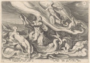 Juno beklagt sich bei Thetis und Oceanus von Hendrick Goltzius (workshop of)