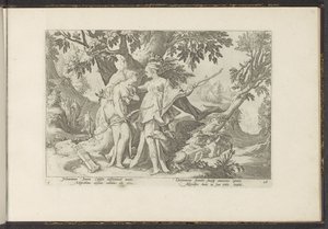 Jupiter verführt Callisto in der Gestalt von Diana (Serie)