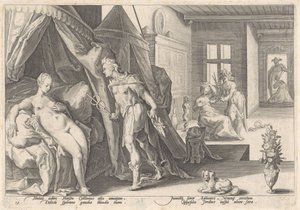 Merkur besucht Herse von Hendrick Goltzius (workshop of)