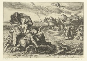 Raub der Europa (Ovids Metamorphosen) von Hendrick Goltzius (workshop of)