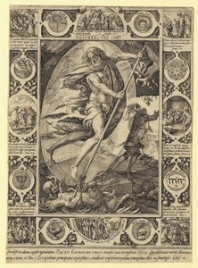 Auferstehung Christi, Blatt 7 der Folge "Das Leben Christi" von Hendrick Goltzius