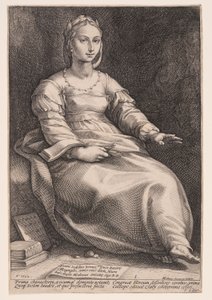 Kalliope, die Muse der epischen Dichtung und Beredsamkeit, aus Die neun Musen von Hendrick Goltzius