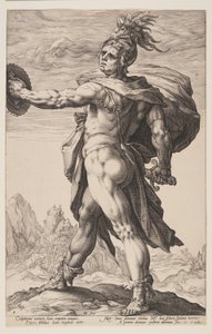 Calphurnius, aus Die Römischen Helden von Hendrick Goltzius