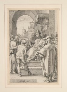 Christus vor Pilatus, aus Die Passion, Nr. 5 in einer Serie von 12 Gravuren