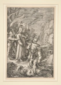 Christus gefangen genommen (der Verrat an Christus), aus Die Passion, Nr. 3 in einer Serie von 12 Gravuren von Hendrick Goltzius