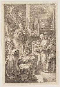 Christus vor Kaiphas, aus Die Passion von Hendrick Goltzius