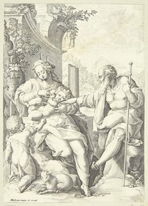 Die heilige Familie mit dem kleinen Johannes