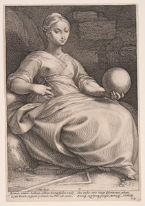 Erato, die Muse der Lyrik, aus Die neun Musen von Hendrick Goltzius