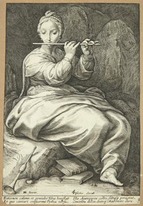 Euterpe von Hendrick Goltzius