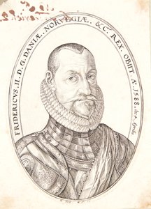 Friedrich II., König von Dänemark und Norwegen von Hendrick Goltzius