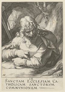 Jakobus der Jüngere, Blatt 10 der Folge "Christus, die zwölf Apostel und Paulus" von Hendrick Goltzius