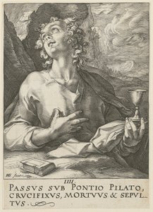 Johannes, Blatt 4 der Folge "Christus, die zwölf Apostel und Paulus" von Hendrick Goltzius