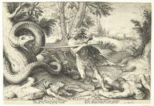Kadmos tötet den Drachen