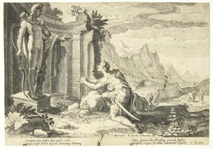 Kadmos fragt das Orakel in Delphi, wo er seine Schwester Europa finden kann